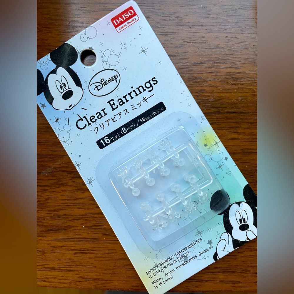 Disney Mickey transparent earrings
